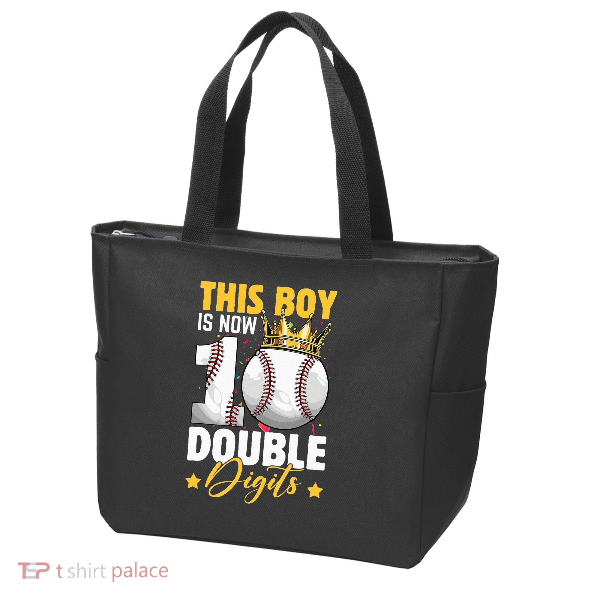 This Now 10 Double Digits Baseball 10 Years Old Birthday Tote Bag