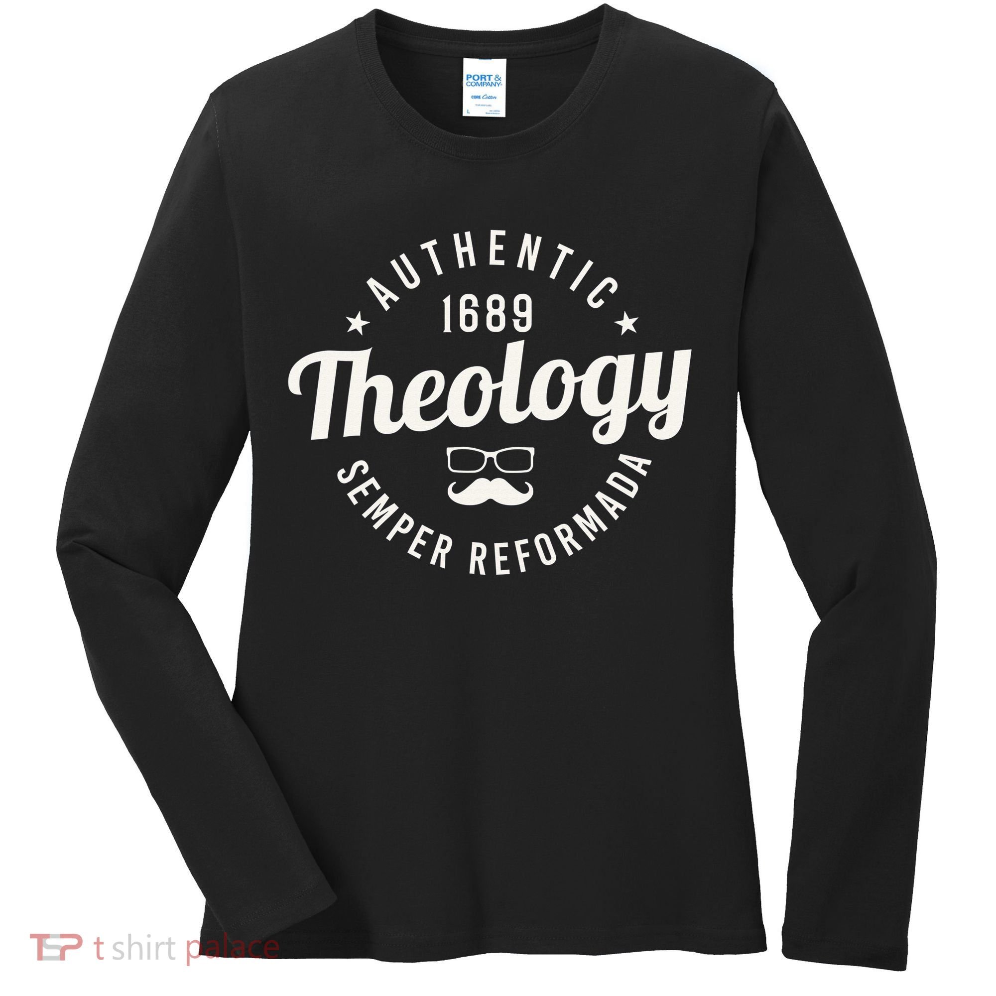 Theology Nerd 1689 Reformed Christian Seminary Funny Women's Long Sleeve Shirt