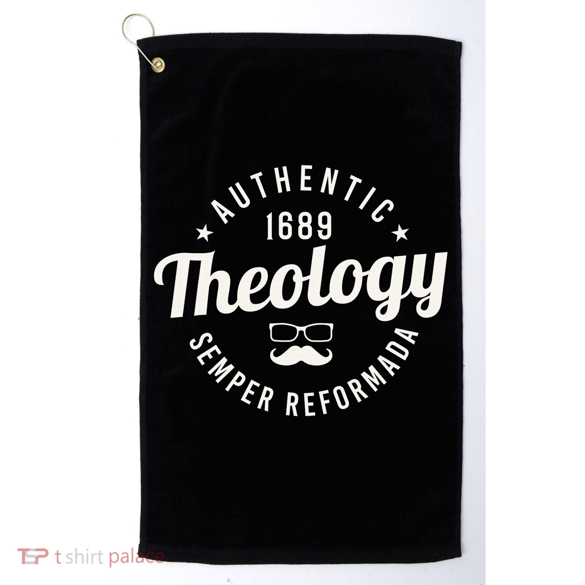 Theology Nerd 1689 Reformed Christian Seminary  Golf Towel