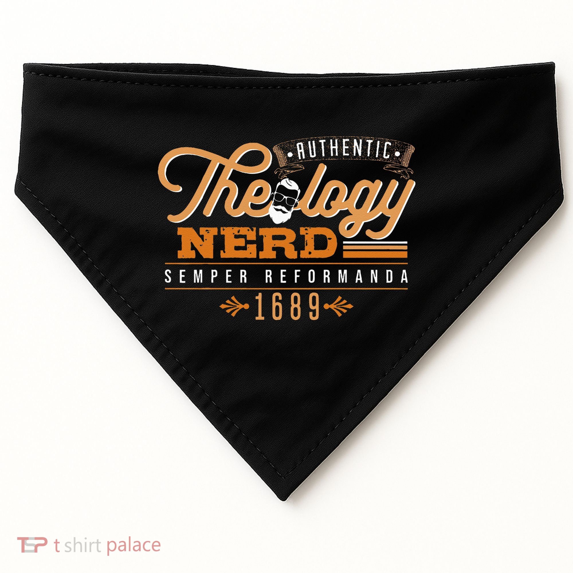 Theology Nerd 1689 Reformed Christian Seminary USA-Made Doggie Bandana