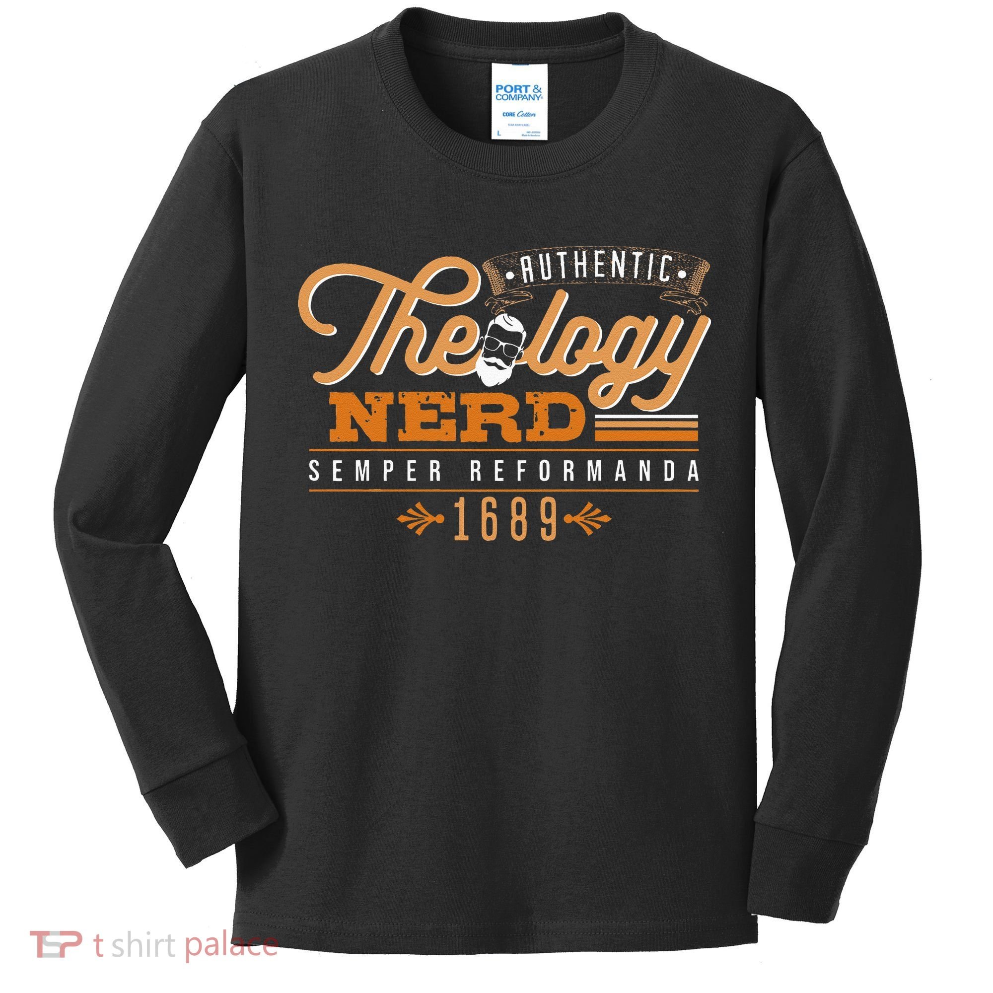 Theology Nerd 1689 Reformed Christian Seminary Kids Long Sleeve Shirt
