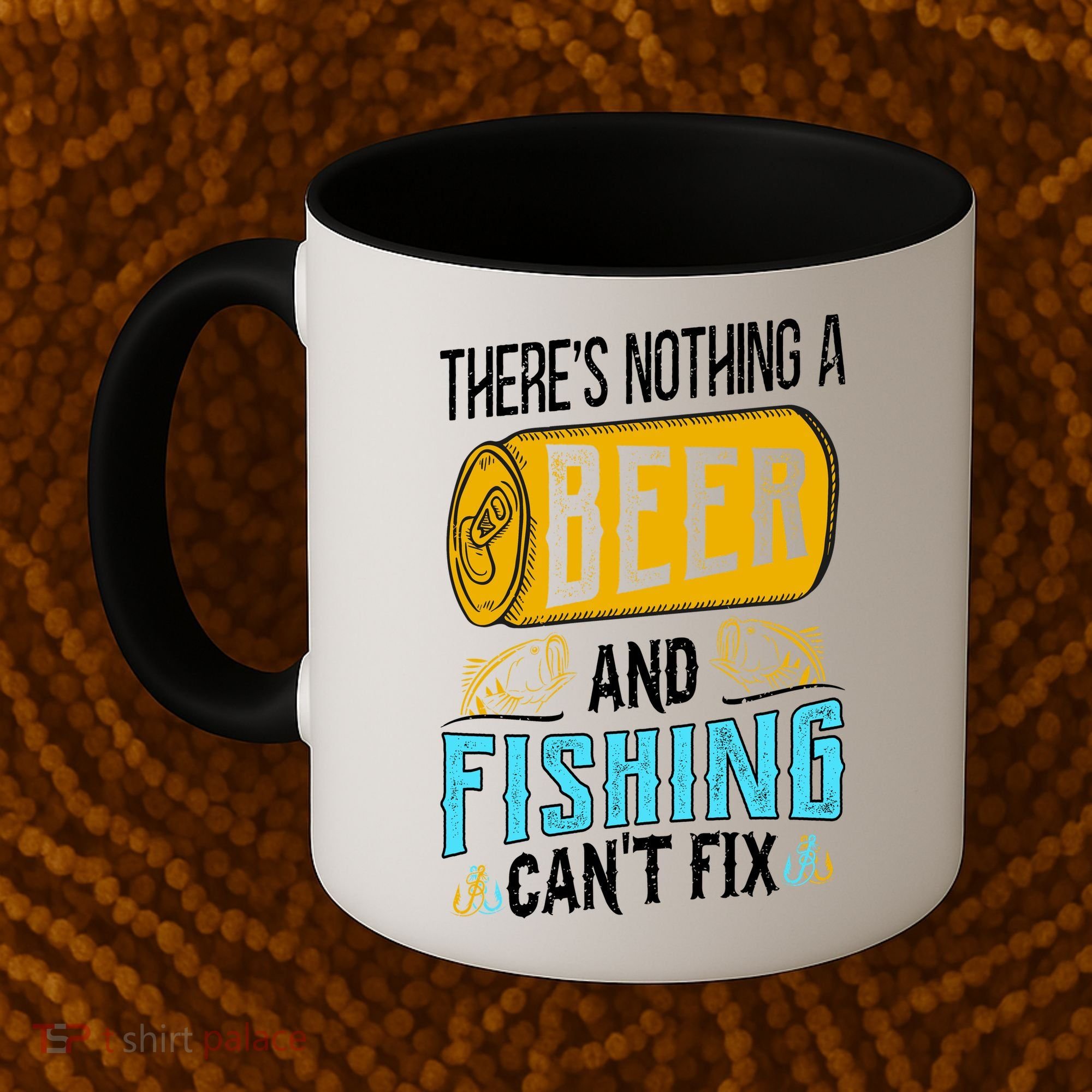 There's Nothing A Beer And Fishing Can't Fix Coffee Mug