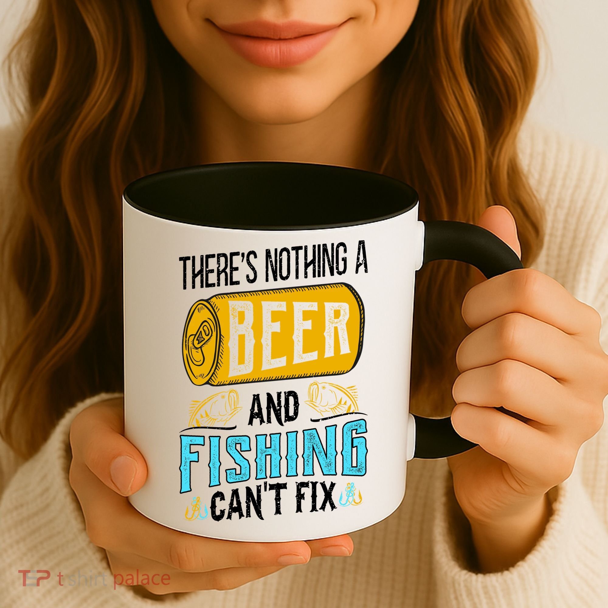 There's Nothing A Beer And Fishing Can't Fix Coffee Mug