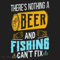 There's Nothing A Beer And Fishing Can't Fix Beanie thumb 2