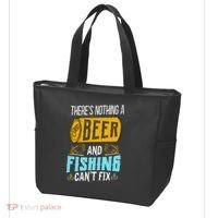 There's Nothing A Beer And Fishing Can't Fix Tote Bag thumb 3