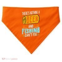 There's Nothing A Beer And Fishing Can't Fix USA-Made Doggie Bandana thumb 0