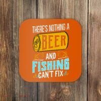 There's Nothing A Beer And Fishing Can't Fix Coaster thumb 0