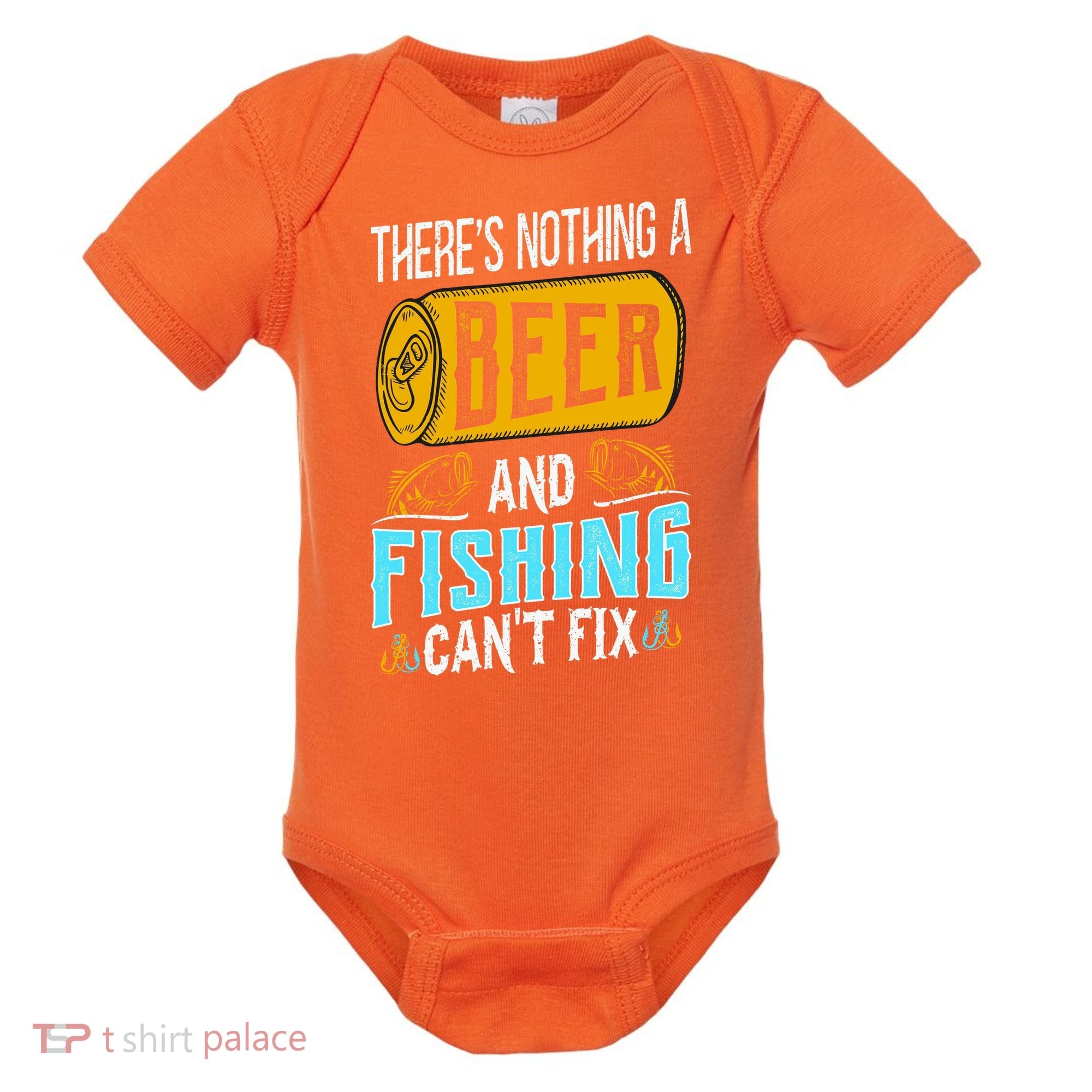 There's Nothing A Beer And Fishing Can't Fix Baby Bodysuit