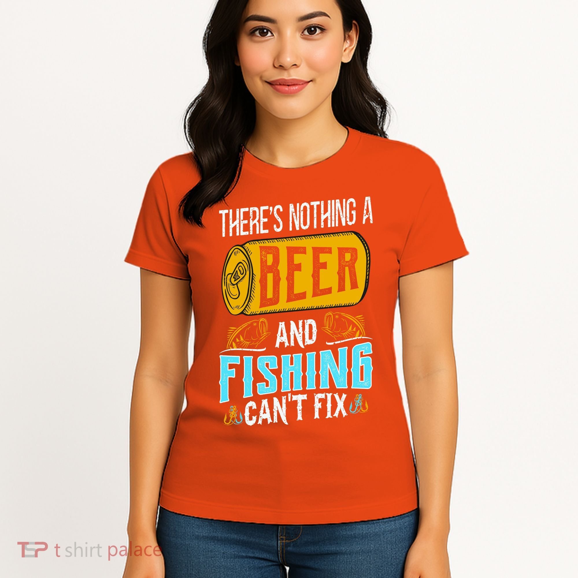 There's Nothing A Beer And Fishing Can't Fix Women's T-Shirt