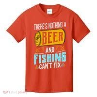There's Nothing A Beer And Fishing Can't Fix Kids T-Shirt thumb 0