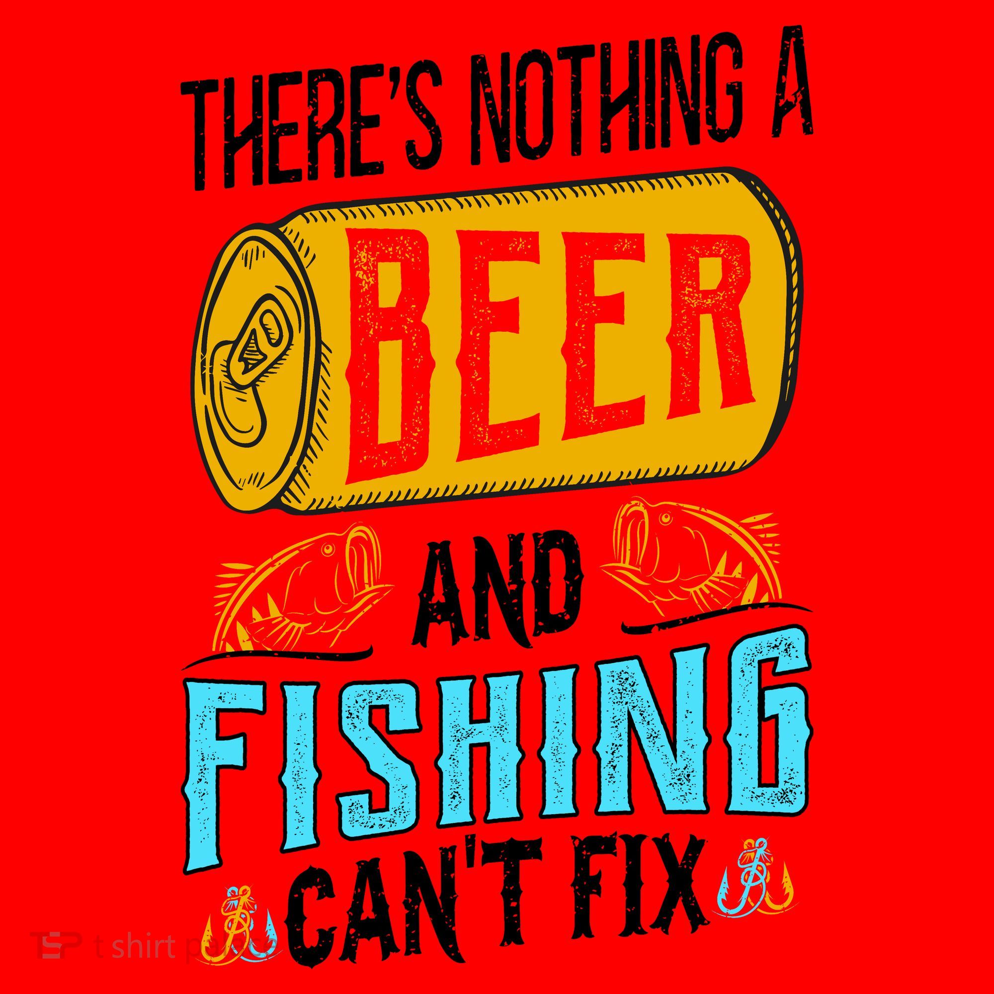 There's Nothing A Beer And Fishing Can't Fix Santa Hat