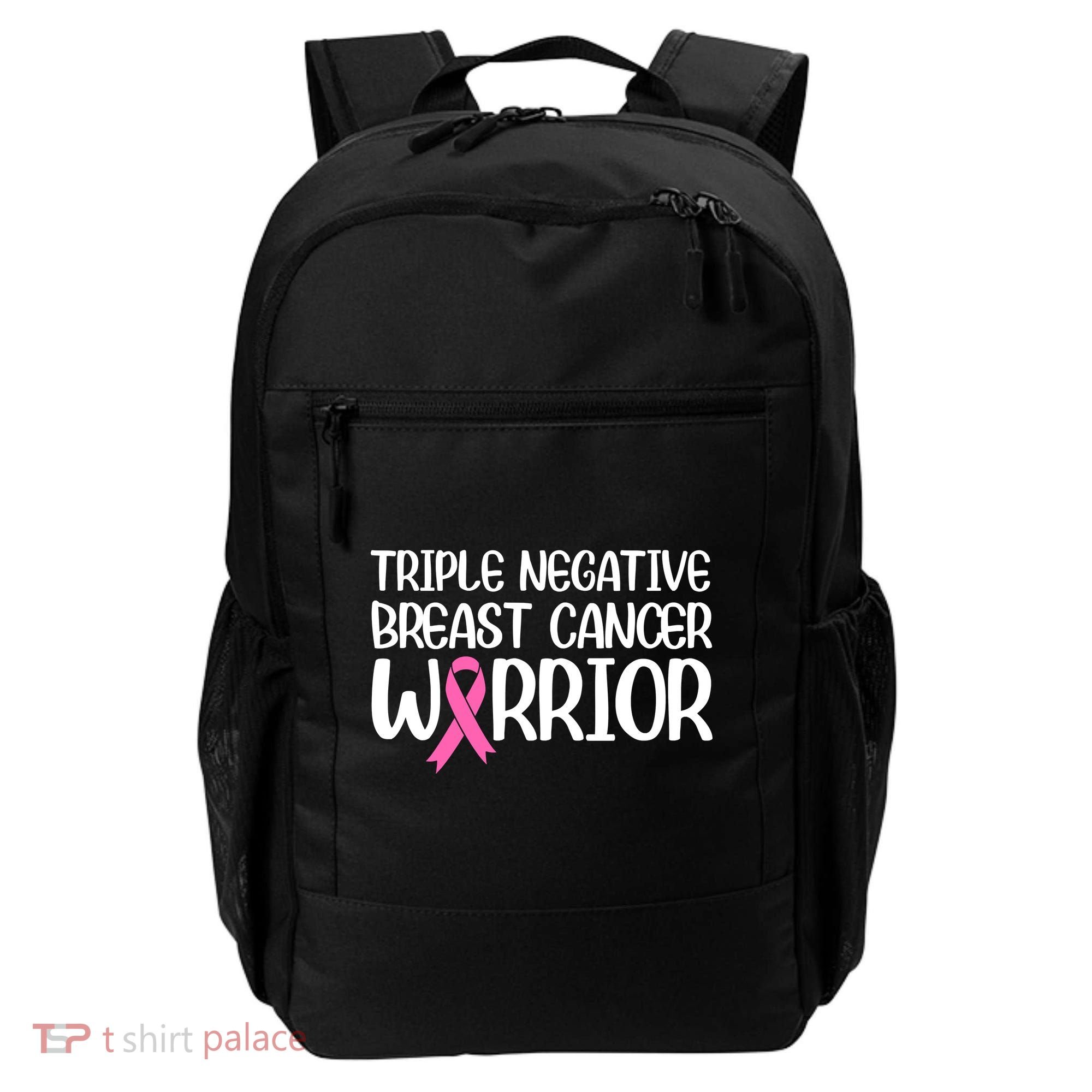 Triple Negative Breast Cancer Awareness Warrior Pink Rainbow Backpack