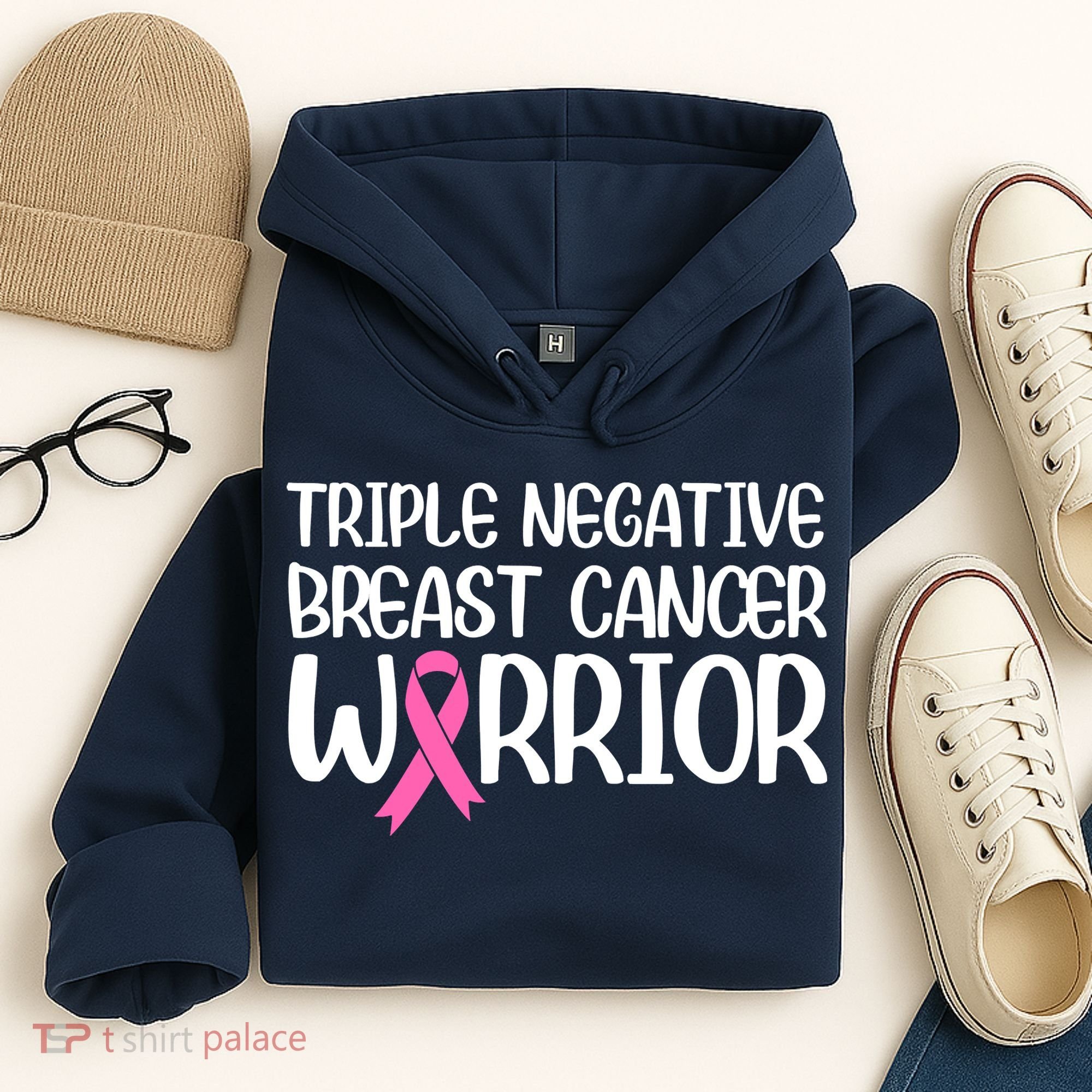 Triple Negative Breast Cancer Awareness Warrior Pink Rainbow Hoodie