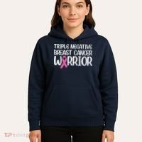 Triple Negative Breast Cancer Awareness Warrior Pink Rainbow Hoodie thumb 5