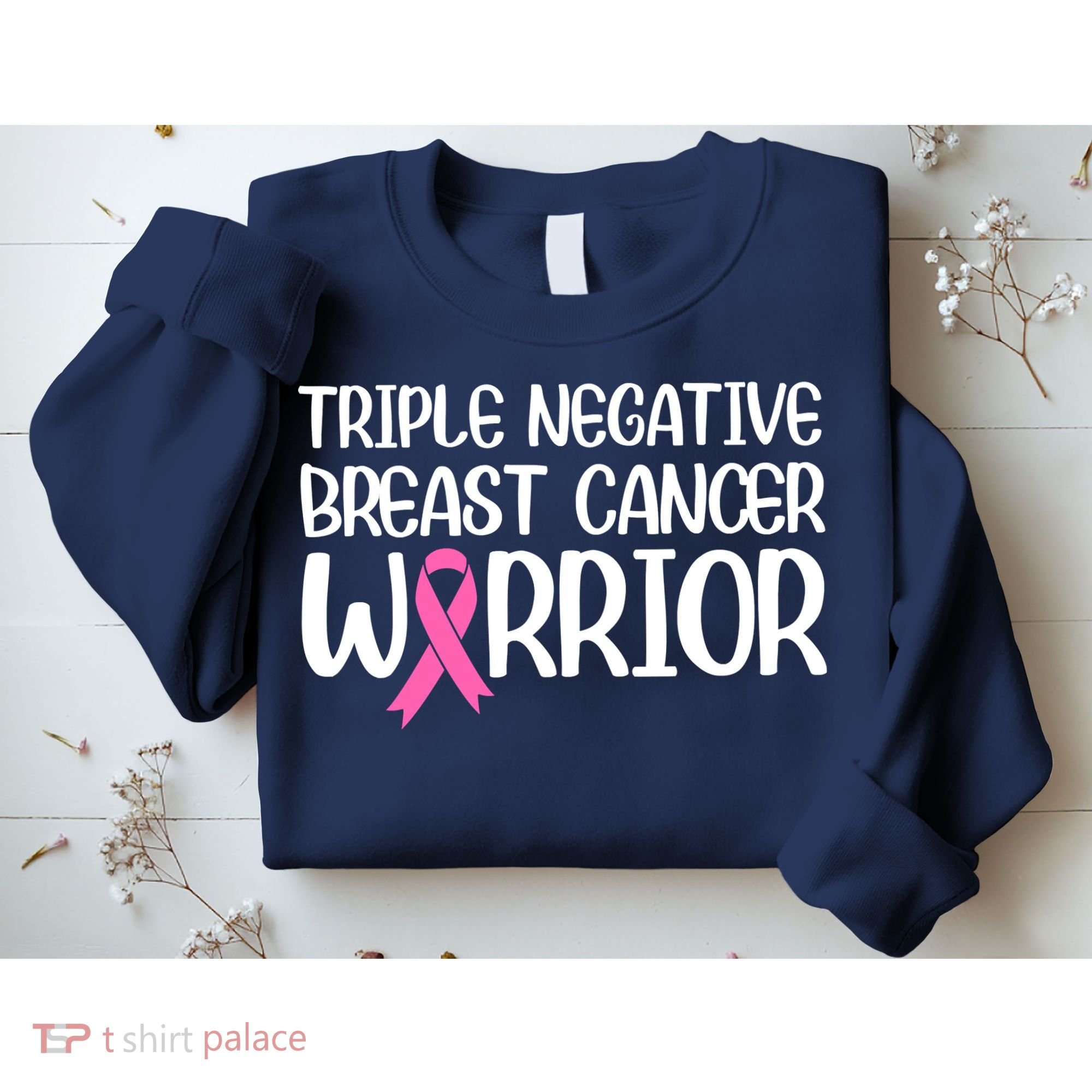Triple Negative Breast Cancer Awareness Warrior Pink Rainbow Sweatshirt