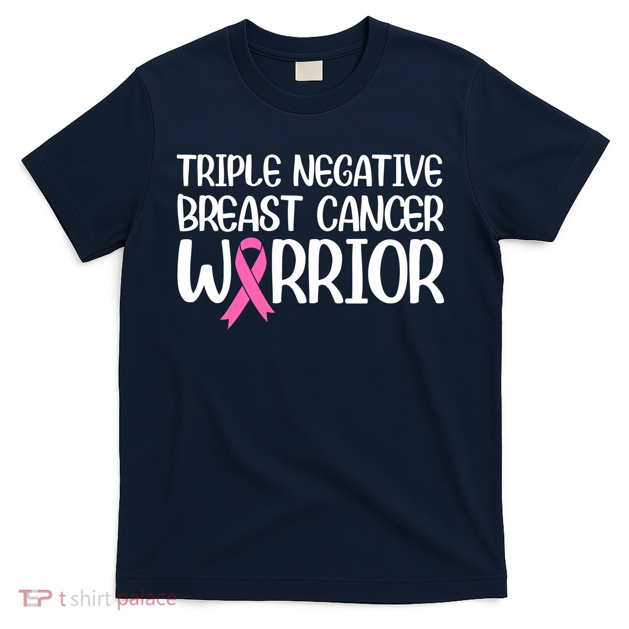 Triple Negative Breast Cancer Awareness Warrior Pink Rainbow T-Shirt