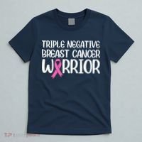 Triple Negative Breast Cancer Awareness Warrior Pink Rainbow T-Shirt thumb 5