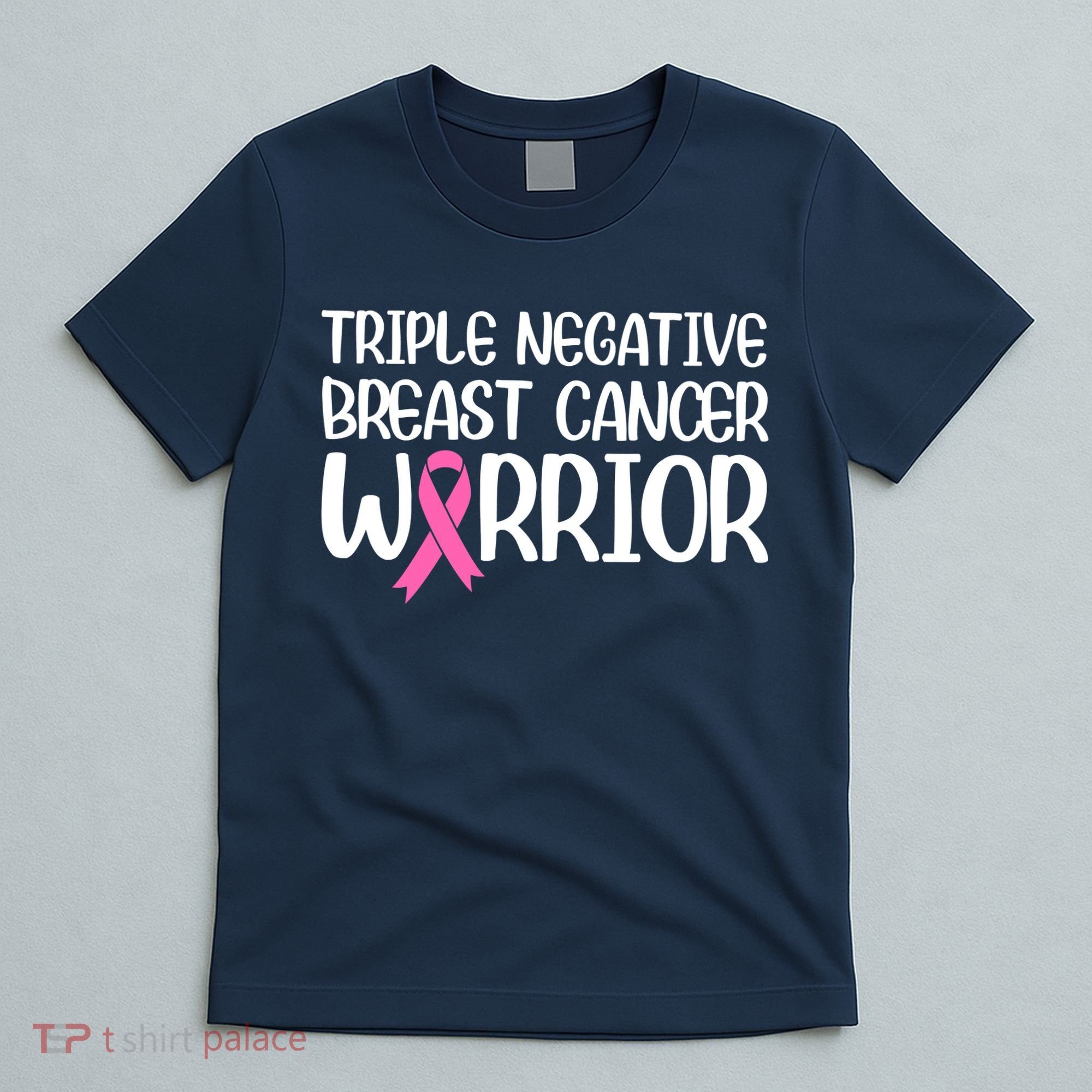 Triple Negative Breast Cancer Awareness Warrior Pink Rainbow T-Shirt