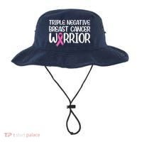 Triple Negative Breast Cancer Awareness Warrior Pink Rainbow Bucket Hat thumb 0