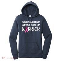 Triple Negative Breast Cancer Awareness Warrior Pink Rainbow Women's Hoodie thumb 0