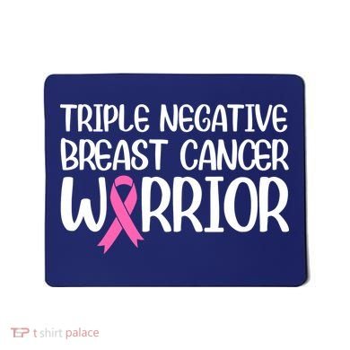 Triple Negative Breast Cancer Awareness Warrior Pink Rainbow Mousepad