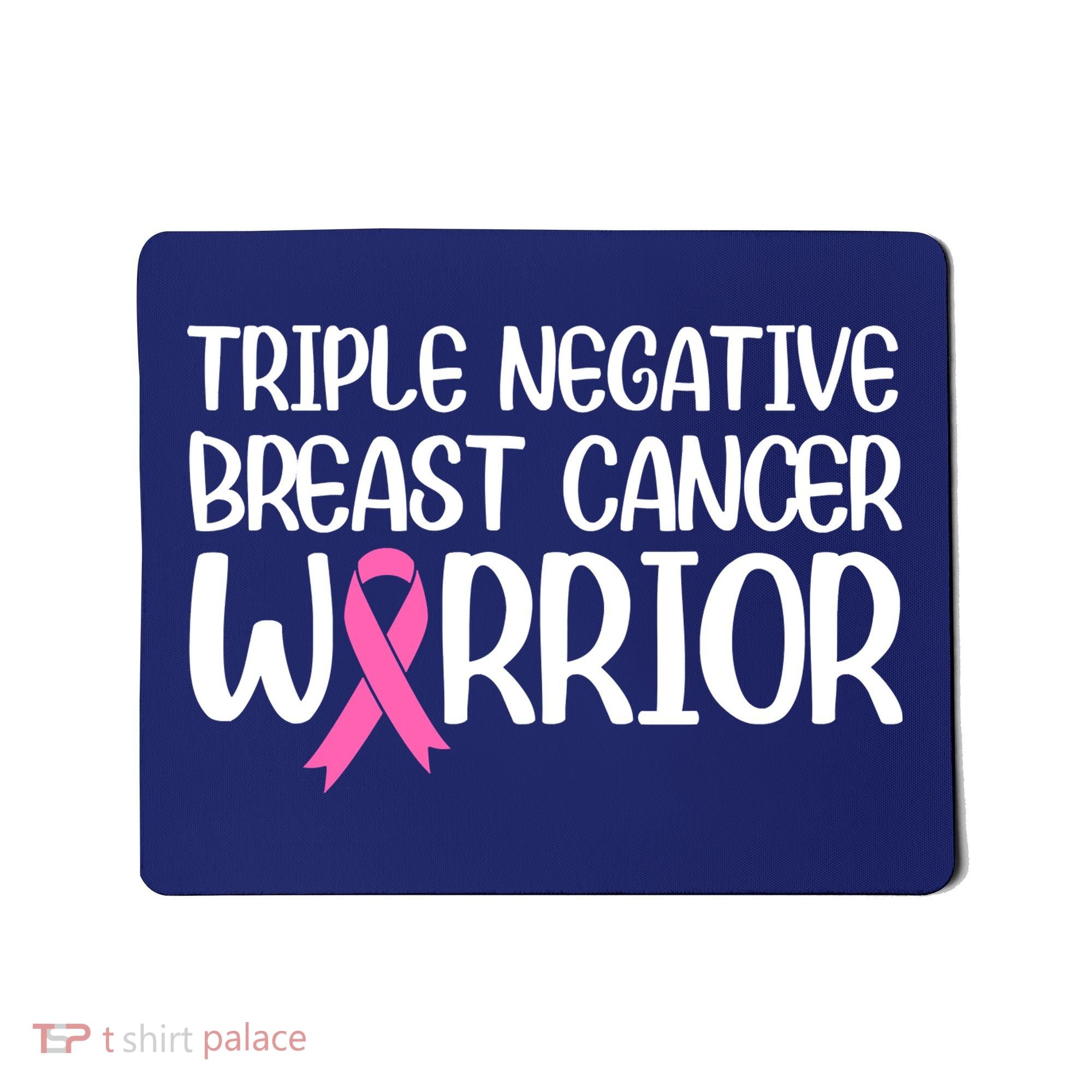 Triple Negative Breast Cancer Awareness Warrior Pink Rainbow Mousepad