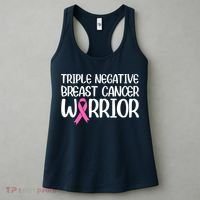 Triple Negative Breast Cancer Awareness Warrior Pink Rainbow Women's Tank Top thumb 3