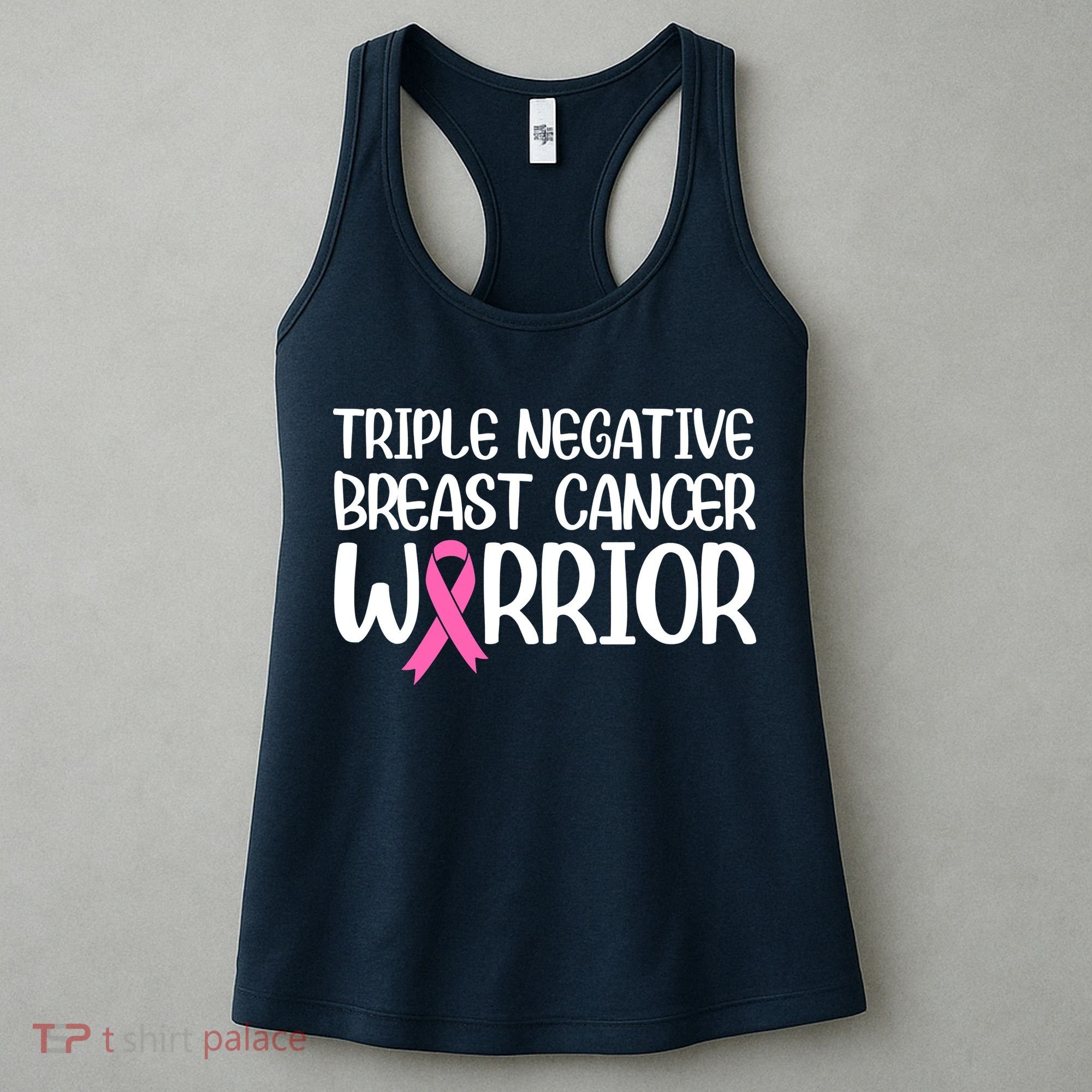 Triple Negative Breast Cancer Awareness Warrior Pink Rainbow Women's Tank Top