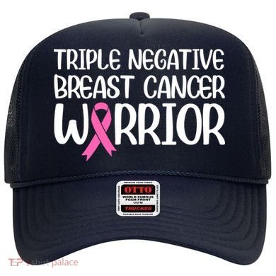 Triple Negative Breast Cancer Awareness Warrior Pink Rainbow Hat