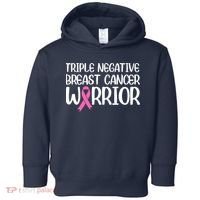 Triple Negative Breast Cancer Awareness Warrior Pink Rainbow Toddler Hoodie thumb 0