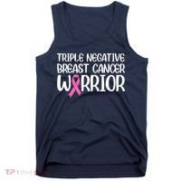 Triple Negative Breast Cancer Awareness Warrior Pink Rainbow Tank Top thumb 0