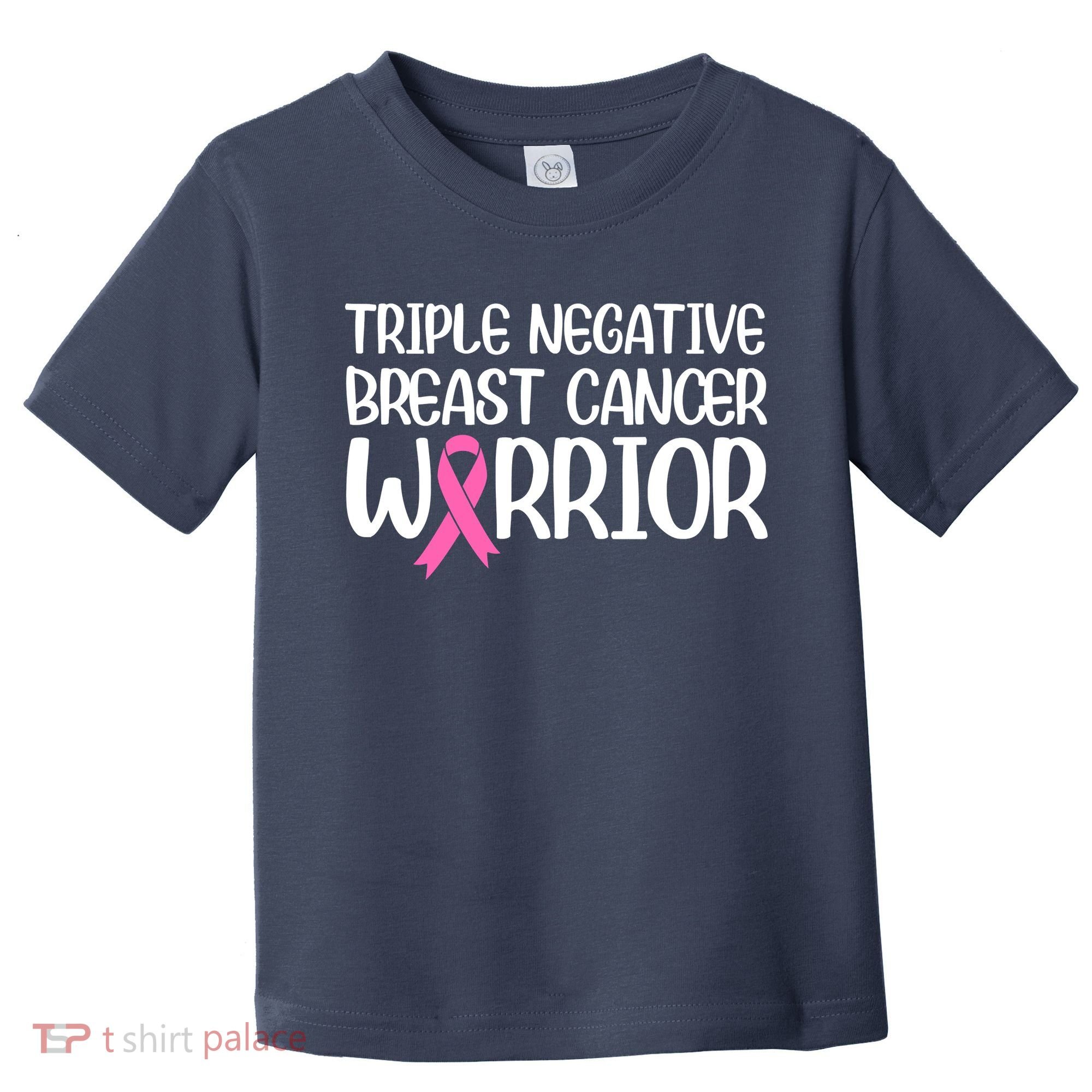 Triple Negative Breast Cancer Awareness Warrior Pink Rainbow Toddler T-Shirt