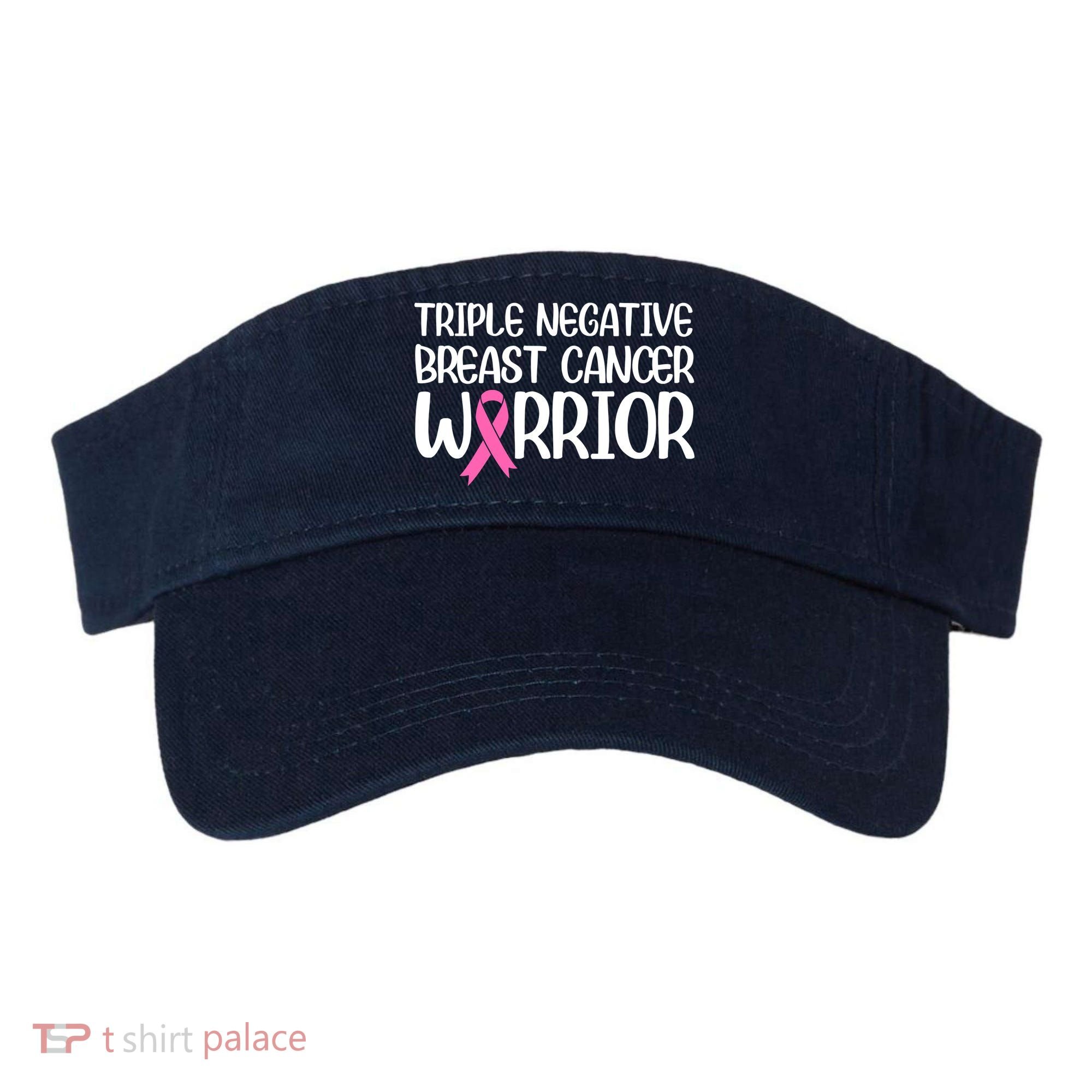 Triple Negative Breast Cancer Awareness Warrior Pink Rainbow Visor