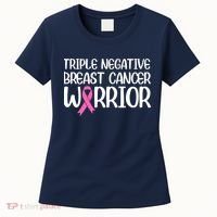 Triple Negative Breast Cancer Awareness Warrior Pink Rainbow Women's T-Shirt thumb 0