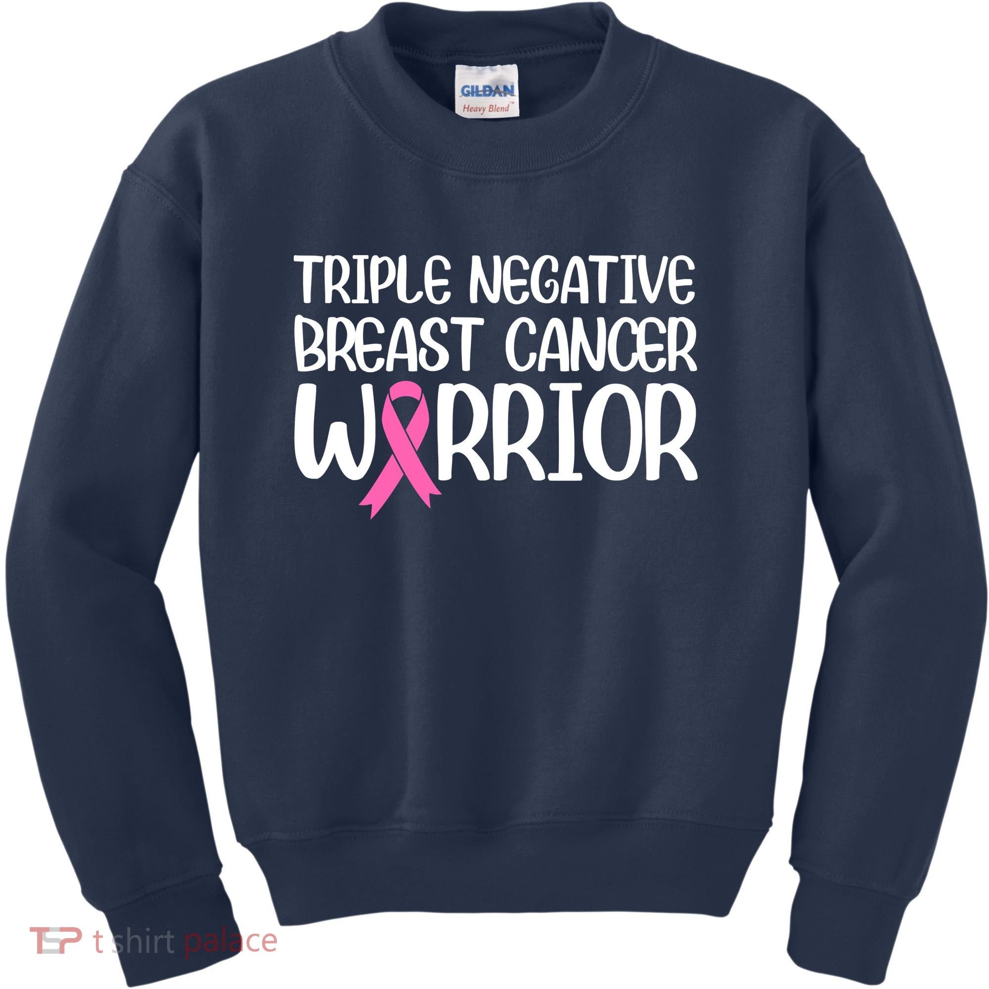 Triple Negative Breast Cancer Awareness Warrior Pink Rainbow Kids Sweatshirt