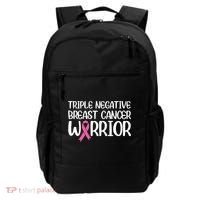Triple Negative Breast Cancer Awareness Warrior Pink Rainbow Meaningful Gift Backpack thumb 0