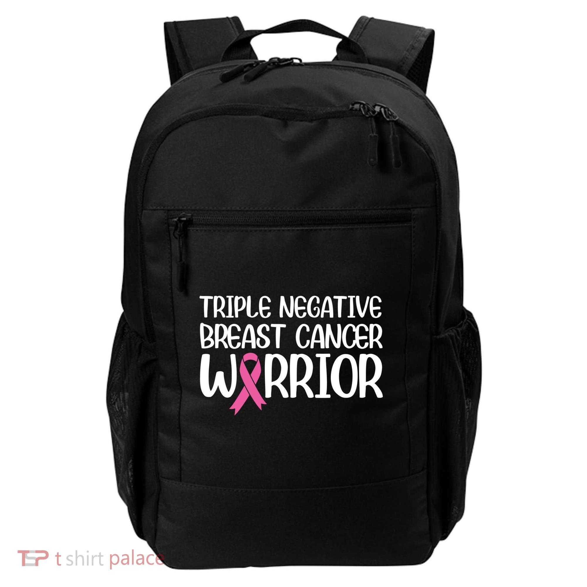 Triple Negative Breast Cancer Awareness Warrior Pink Rainbow Meaningful Gift Backpack