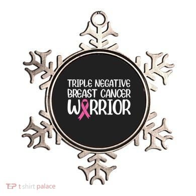 Triple Negative Breast Cancer Awareness Warrior Pink Rainbow Meaningful Gift Ornament