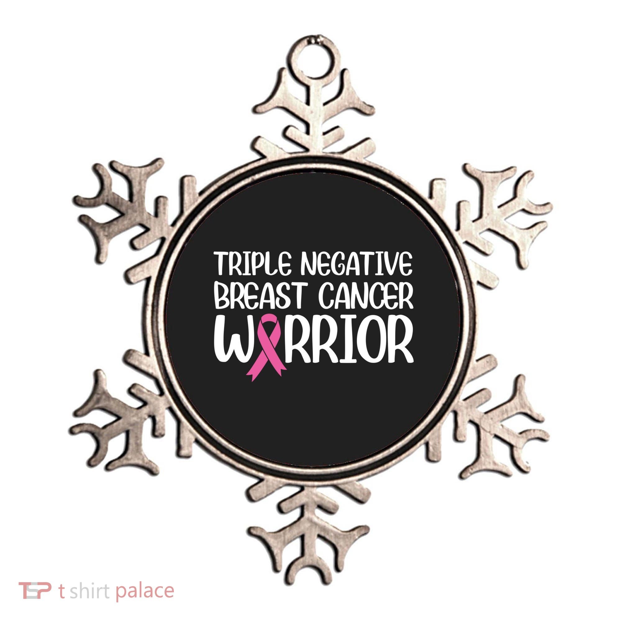 Triple Negative Breast Cancer Awareness Warrior Pink Rainbow Meaningful Gift Ornament