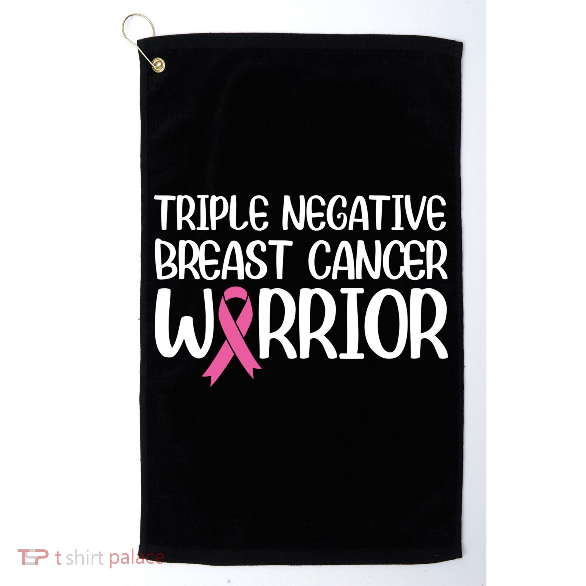 Triple Negative Breast Cancer Awareness Warrior Pink Rainbow Meaningful Gift Golf Towel