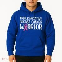 Triple Negative Breast Cancer Awareness Warrior Pink Rainbow Meaningful Gift Hoodie thumb 2