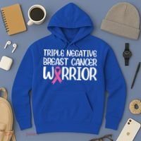 Triple Negative Breast Cancer Awareness Warrior Pink Rainbow Meaningful Gift Hoodie thumb 3
