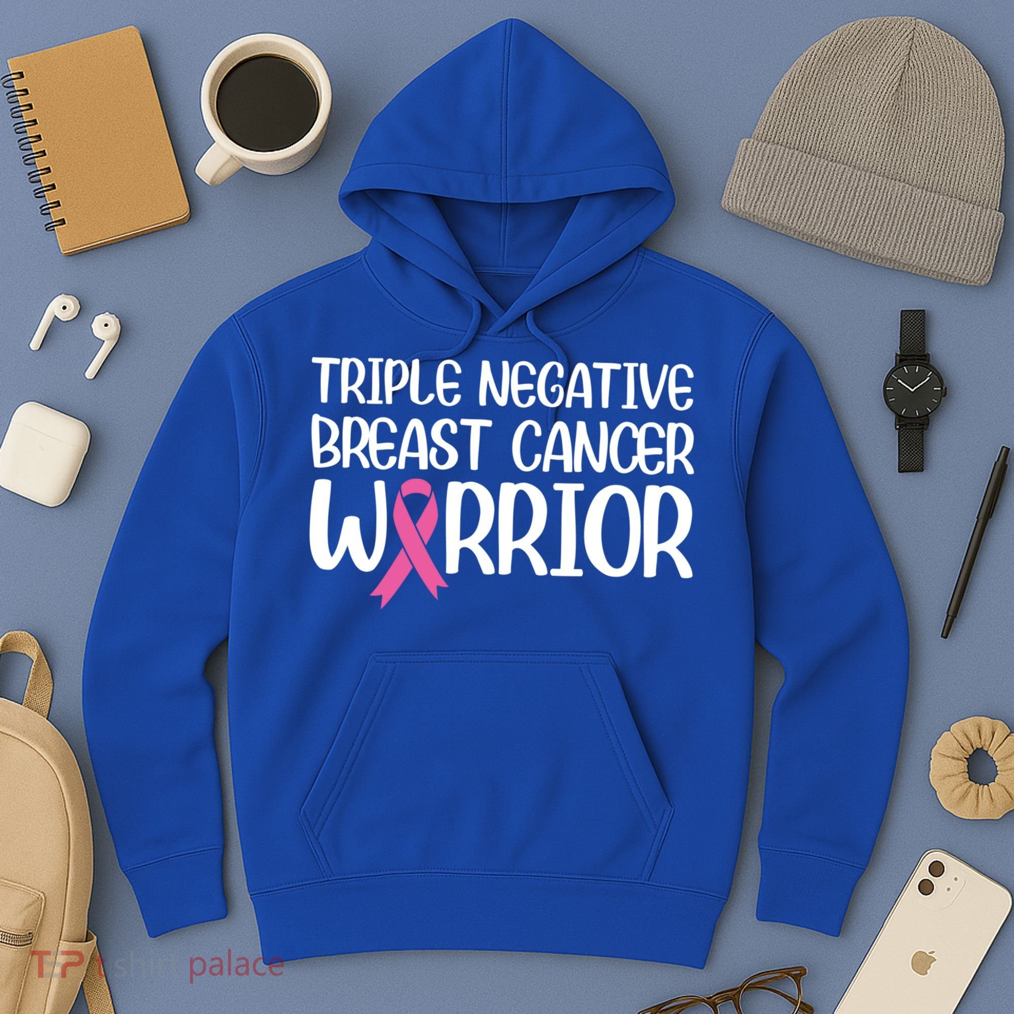 Triple Negative Breast Cancer Awareness Warrior Pink Rainbow Meaningful Gift Hoodie