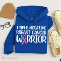 Triple Negative Breast Cancer Awareness Warrior Pink Rainbow Meaningful Gift Hoodie thumb 4