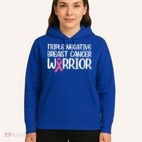 Triple Negative Breast Cancer Awareness Warrior Pink Rainbow Meaningful Gift Hoodie thumb 5