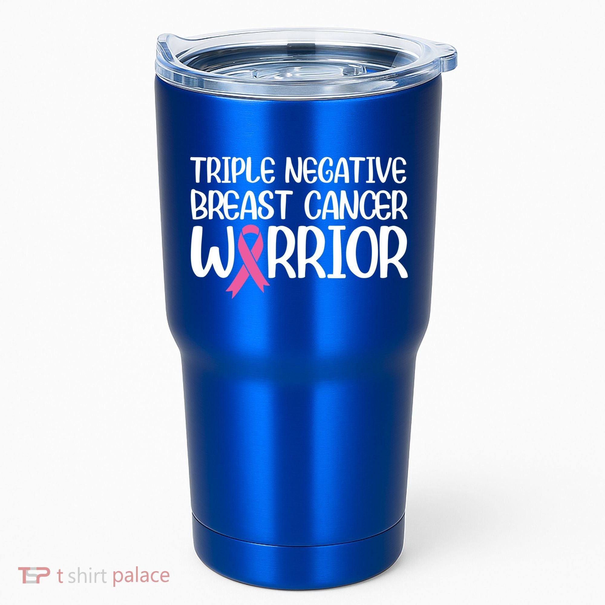 Triple Negative Breast Cancer Awareness Warrior Pink Rainbow Meaningful Gift Tumbler