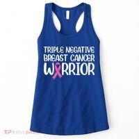 Triple Negative Breast Cancer Awareness Warrior Pink Rainbow Meaningful Gift Women's Tank Top thumb 0