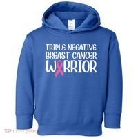 Triple Negative Breast Cancer Awareness Warrior Pink Rainbow Meaningful Gift Toddler Hoodie thumb 0
