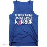 Triple Negative Breast Cancer Awareness Warrior Pink Rainbow Meaningful Gift Tank Top thumb 0