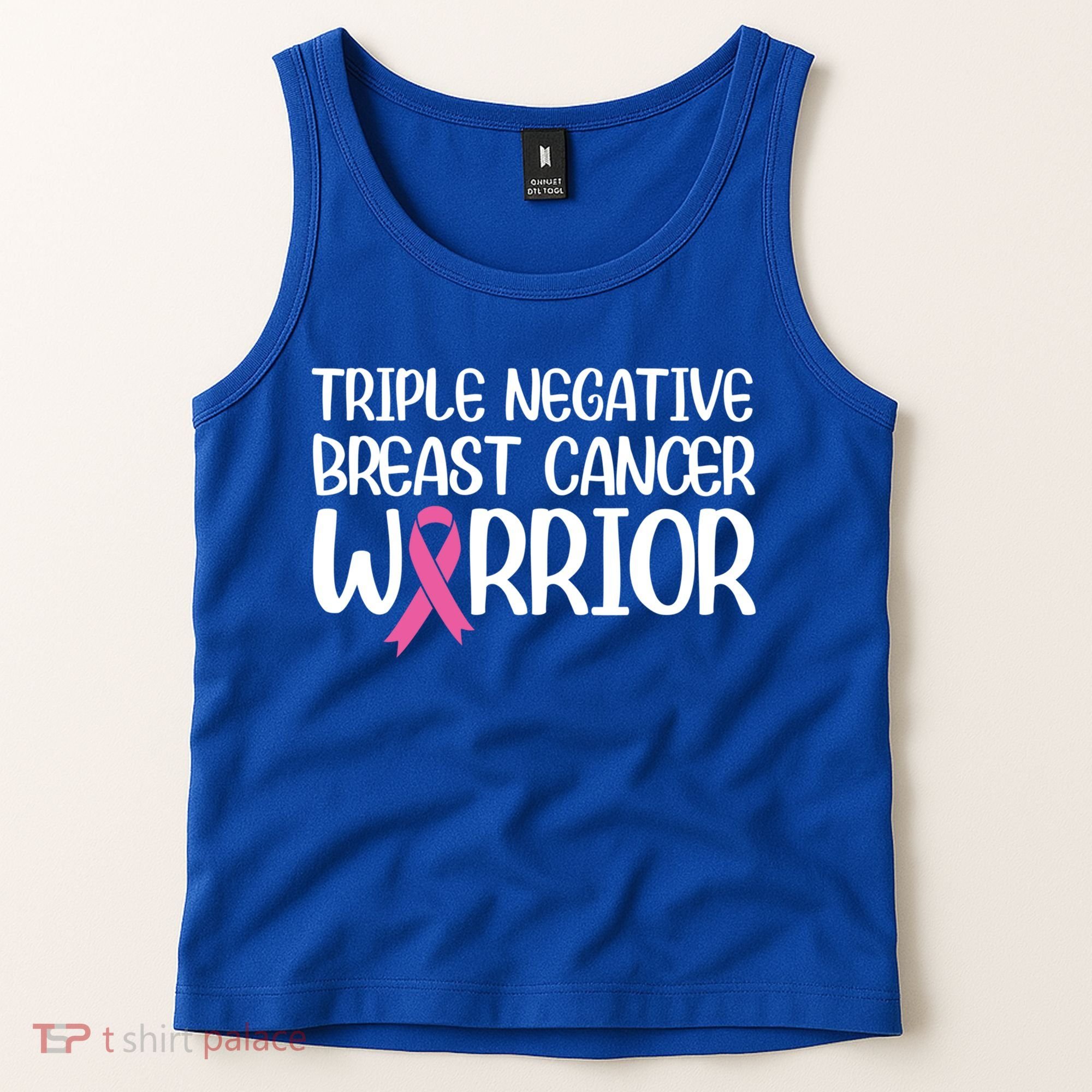 Triple Negative Breast Cancer Awareness Warrior Pink Rainbow Meaningful Gift Tank Top